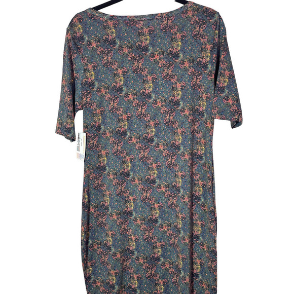 Lot of 2 LuLaRoe Julia Dress Retired Style Floral and Geo Print Size XL (16-18) - Picture 2 of 8